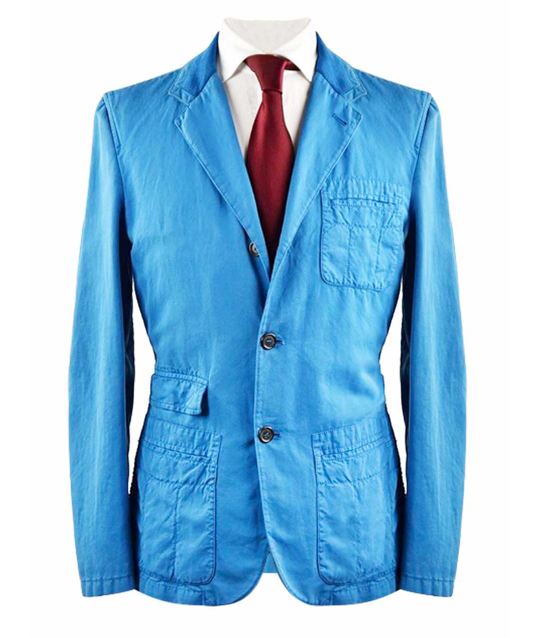 KITON Голубой хлопковый пиджак, фото 1