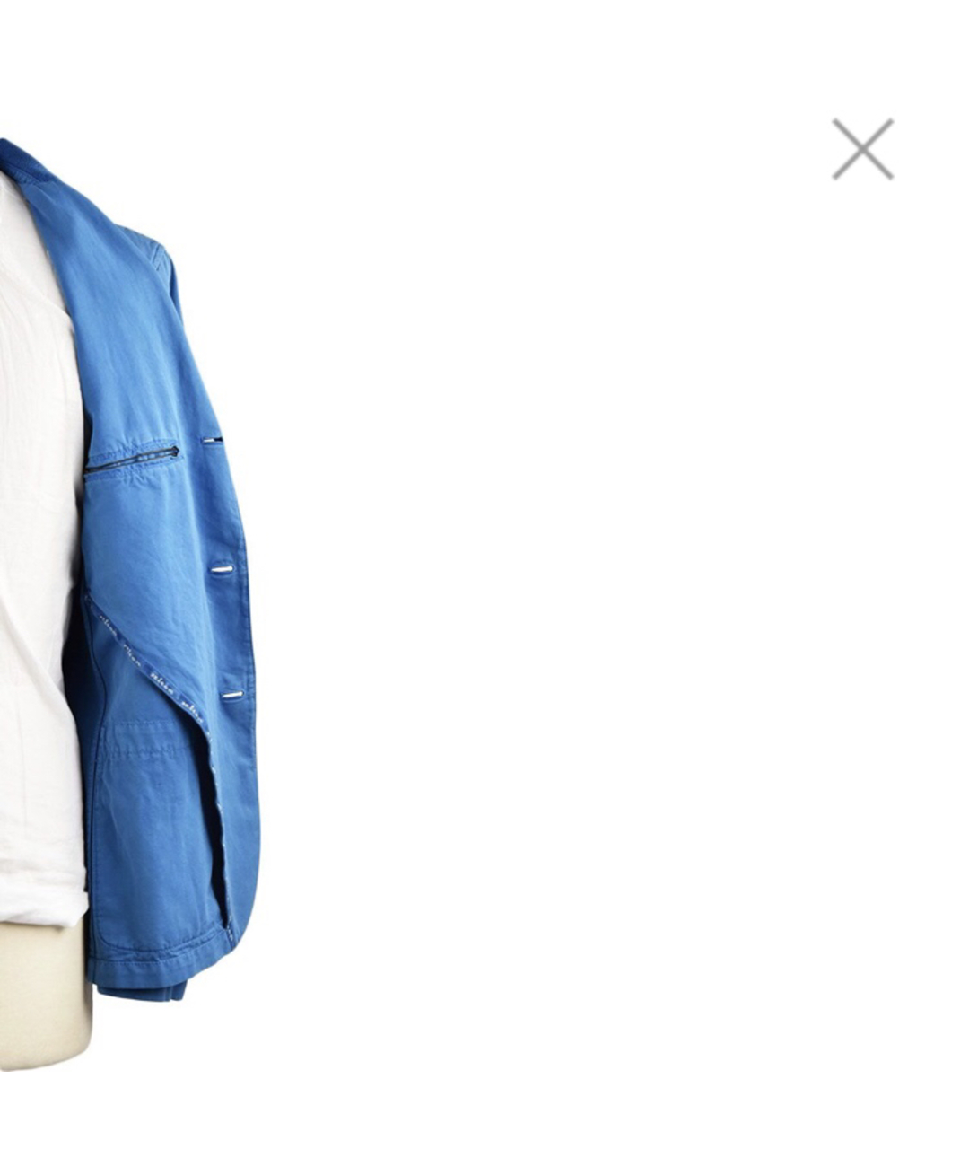KITON Голубой хлопковый пиджак, фото 5