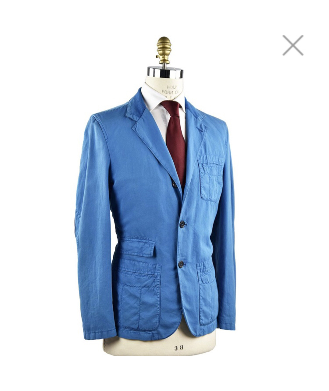 KITON Голубой хлопковый пиджак, фото 2