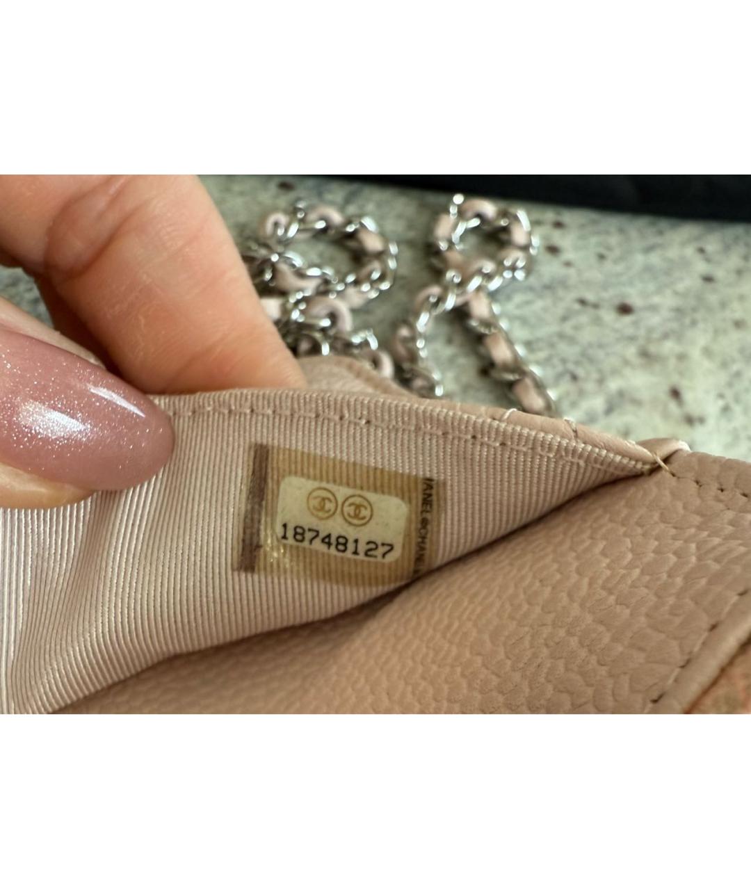 CHANEL Розовая кожаная сумка через плечо, фото 6