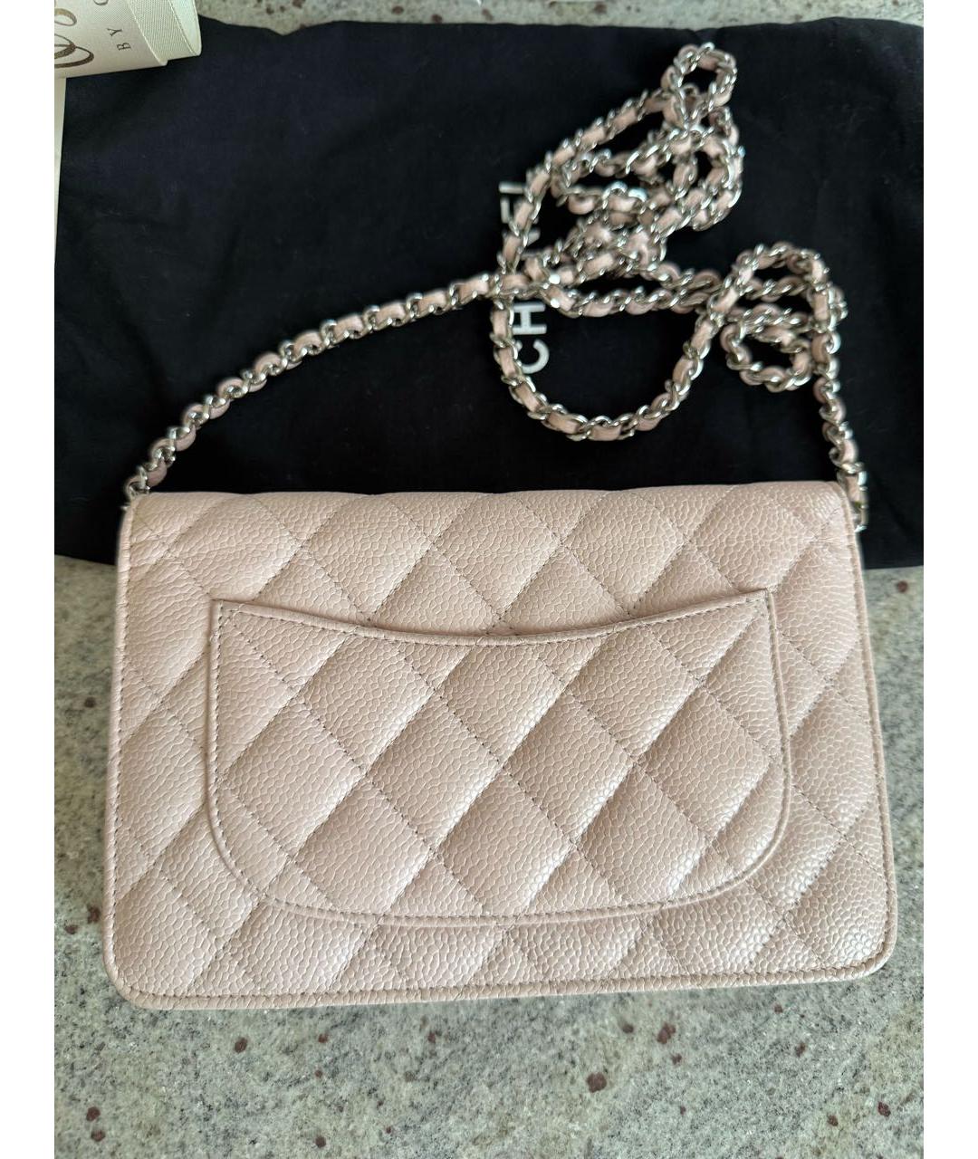 CHANEL Розовая кожаная сумка через плечо, фото 3