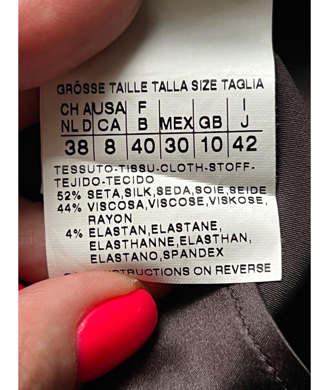 MAX MARA Коричневая шелковая майка, фото 4