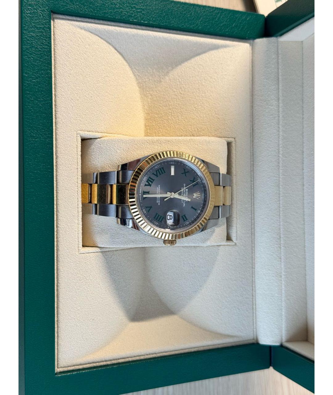 ROLEX Антрацитовые часы из желтого золота, фото 3