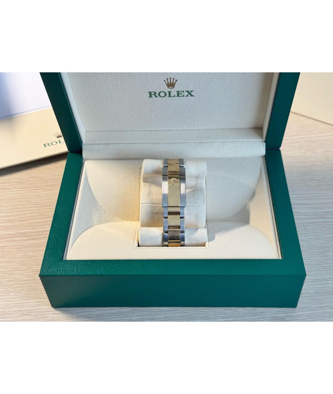 ROLEX Антрацитовые часы из желтого золота, фото 4