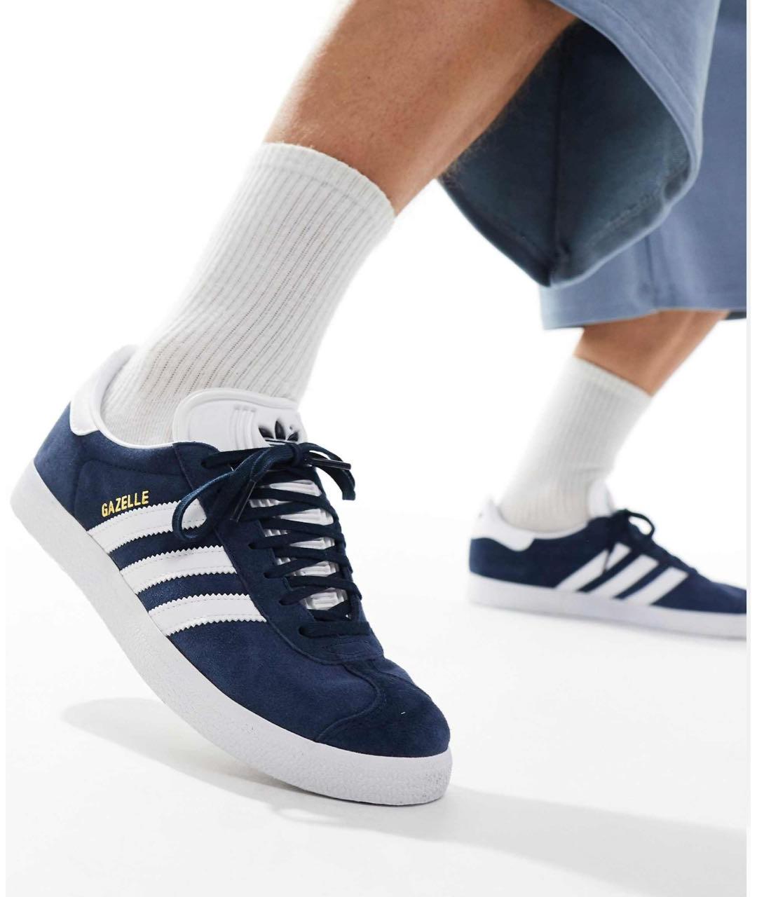 ADIDAS Темно-синие замшевые низкие кроссовки / кеды, фото 2