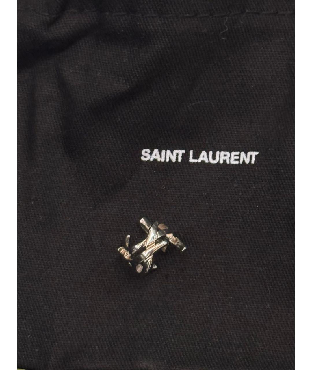 SAINT LAURENT Серебряные металлические серьги, фото 2