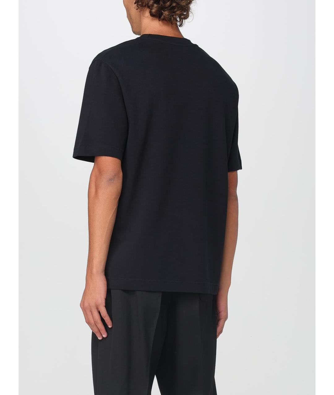 JACQUEMUS Черная хлопковая футболка, фото 4