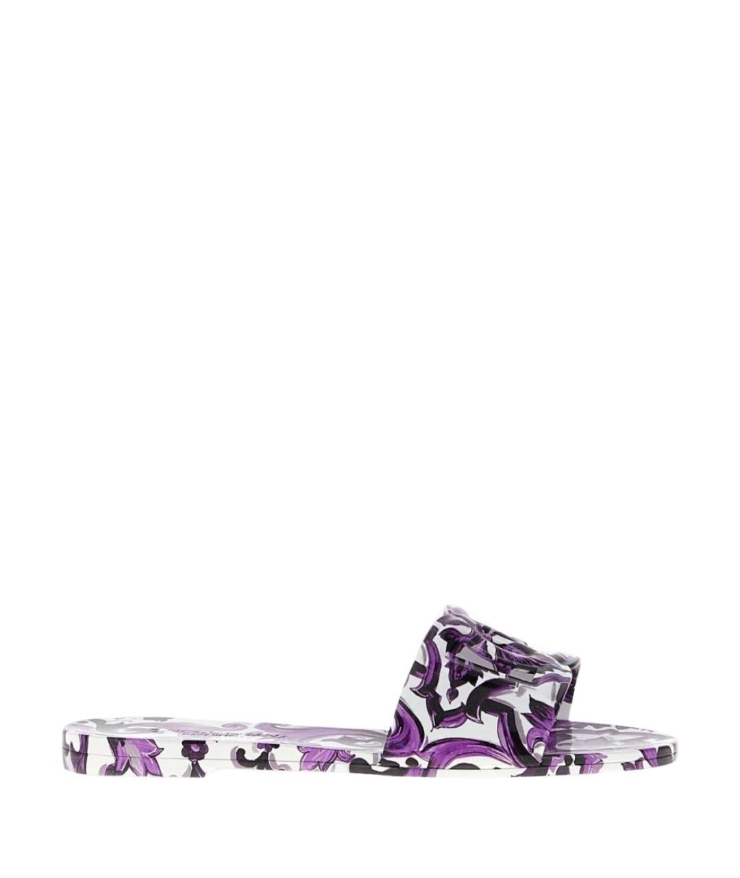 DOLCE&GABBANA Фиолетовые шлепанцы, фото 1