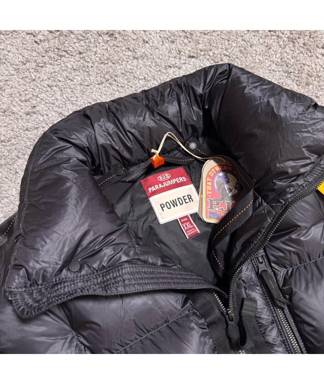 PARAJUMPERS Черный полиуретановый пуховик, фото 6