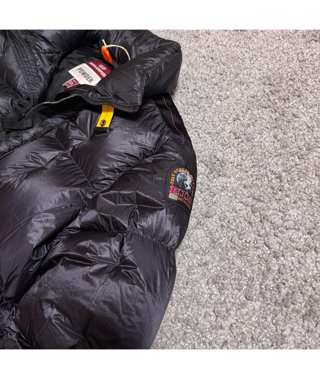 PARAJUMPERS Черный полиуретановый пуховик, фото 4