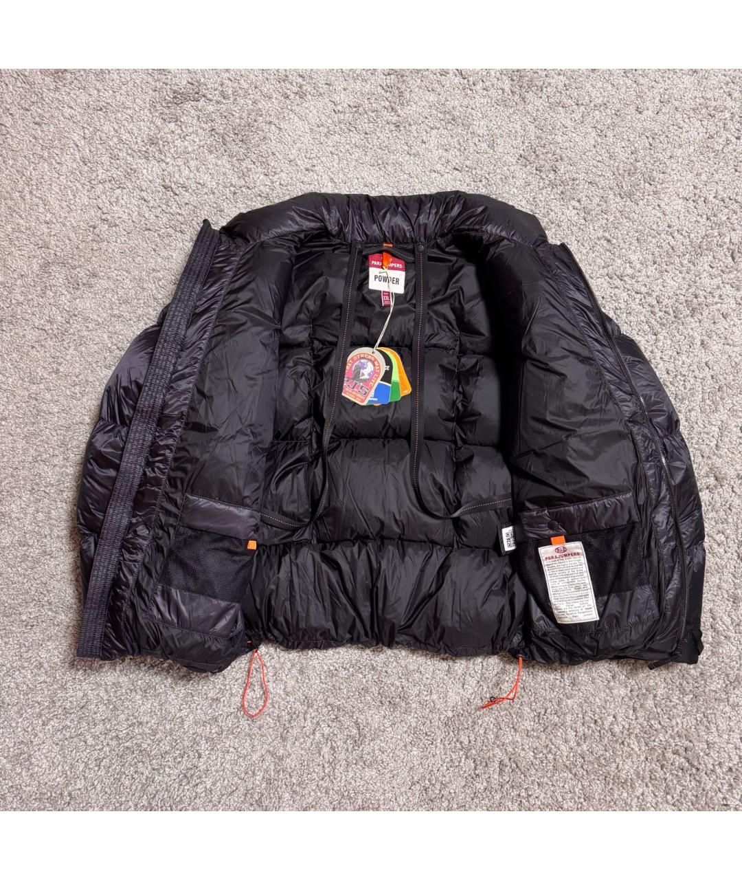 PARAJUMPERS Черный полиуретановый пуховик, фото 3