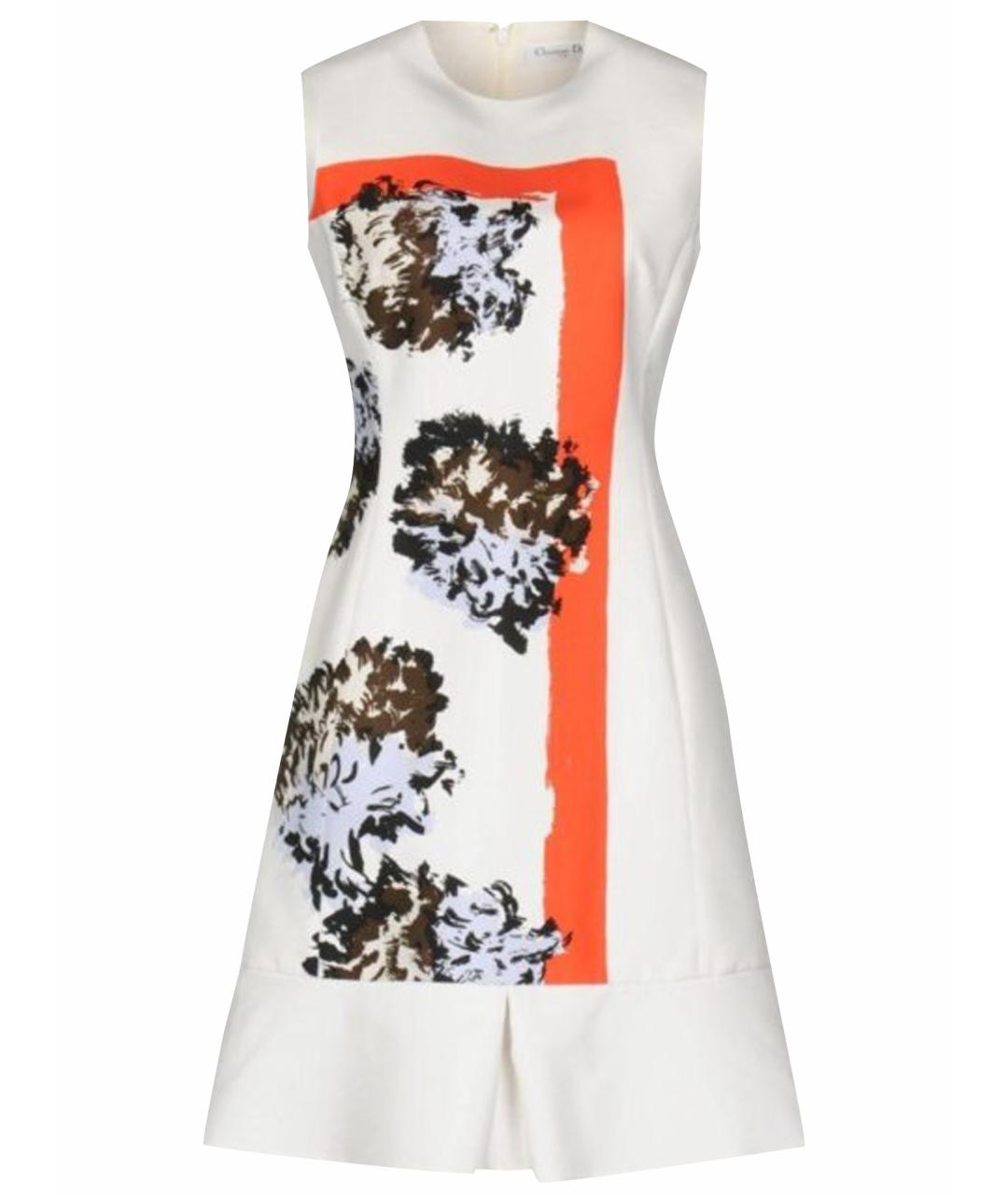 CHRISTIAN DIOR Мульти хлопко-эластановое коктейльное платье, фото 1