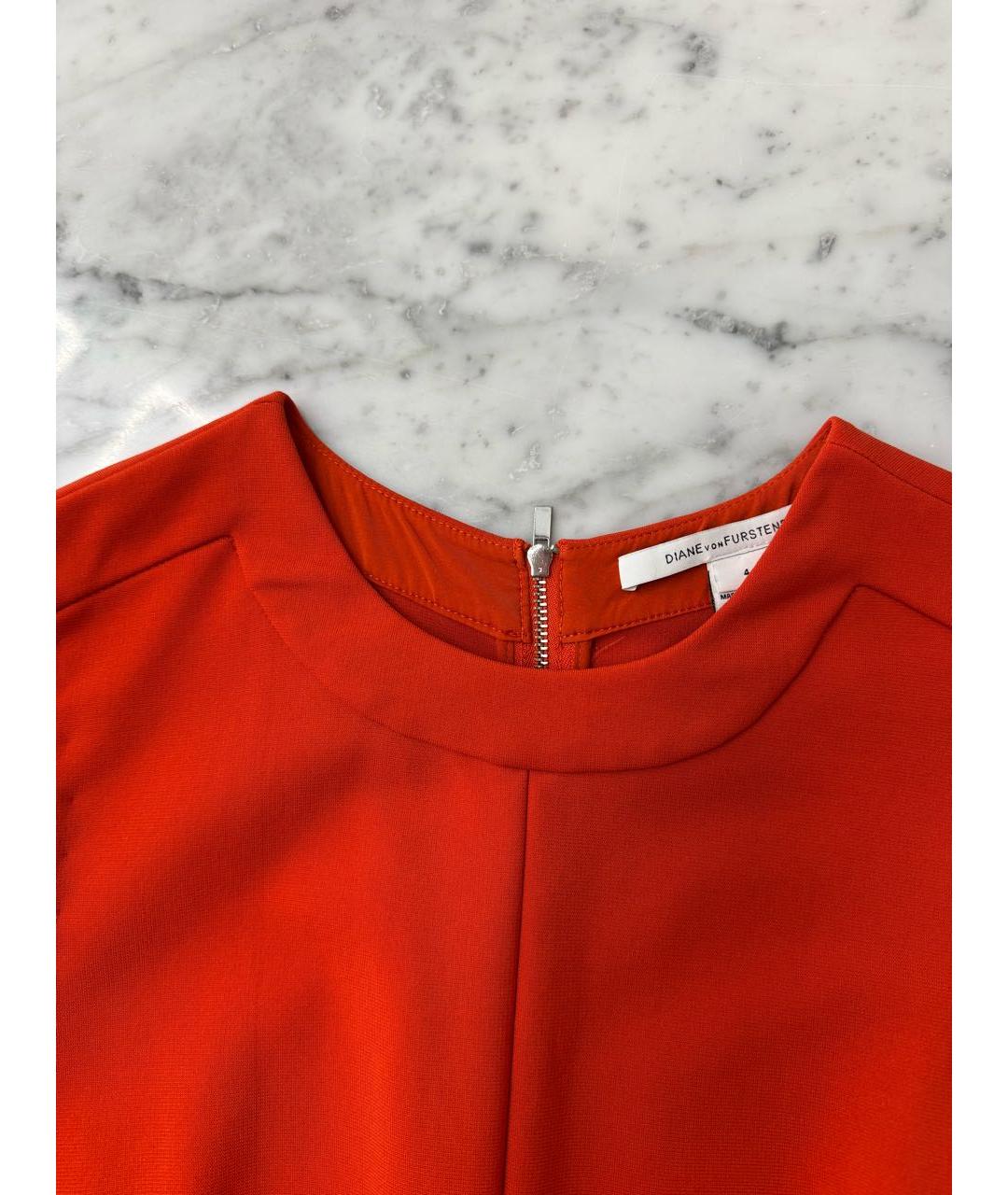 DIANE VON FURSTENBERG Красное вискозное повседневное платье, фото 2