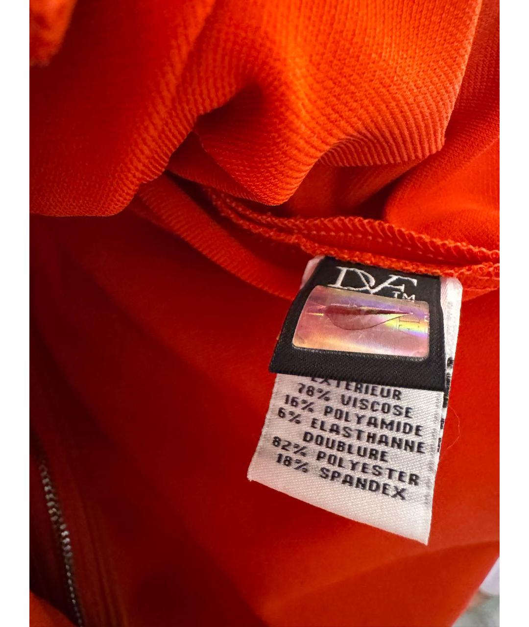 DIANE VON FURSTENBERG Красное вискозное повседневное платье, фото 4