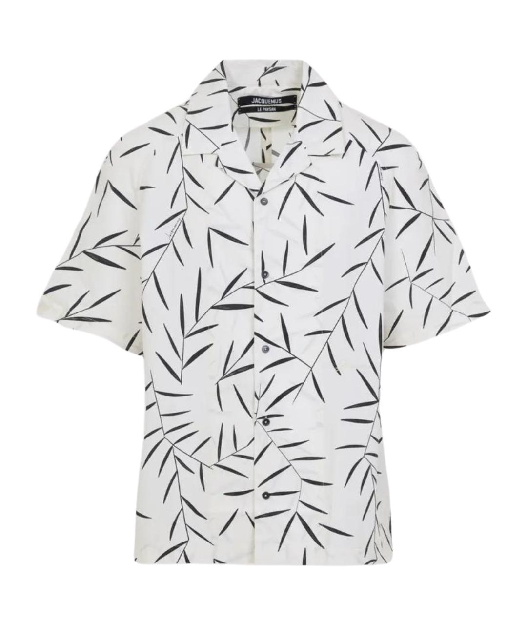JACQUEMUS Белая хлопковая кэжуал рубашка, фото 1
