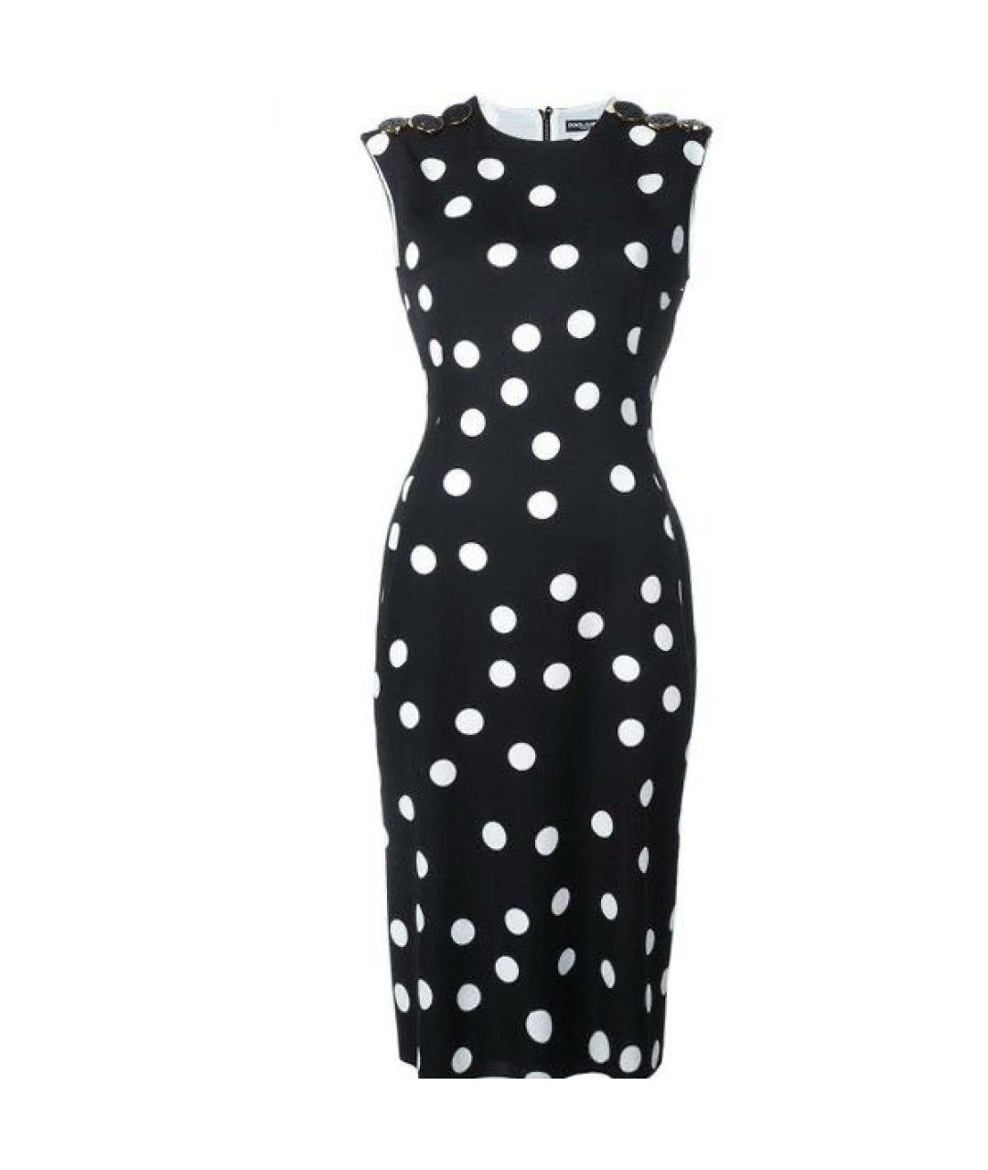DOLCE&GABBANA Черное шелковое коктейльное платье, фото 1