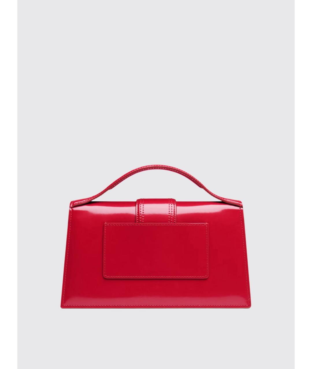 JACQUEMUS Красная кожаная сумка с короткими ручками, фото 5