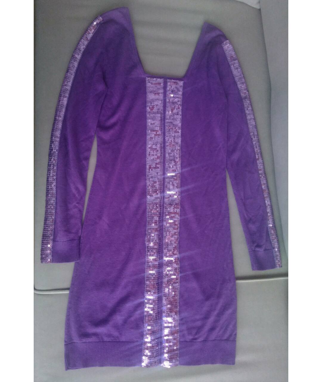 HUGO BOSS Фиолетовое шерстяное повседневное платье, фото 5