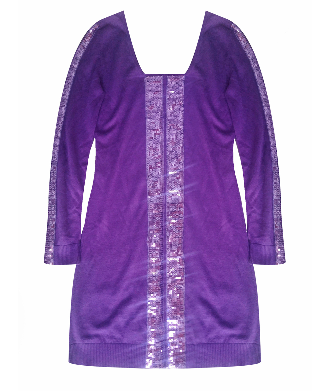 HUGO BOSS Фиолетовое шерстяное повседневное платье, фото 1