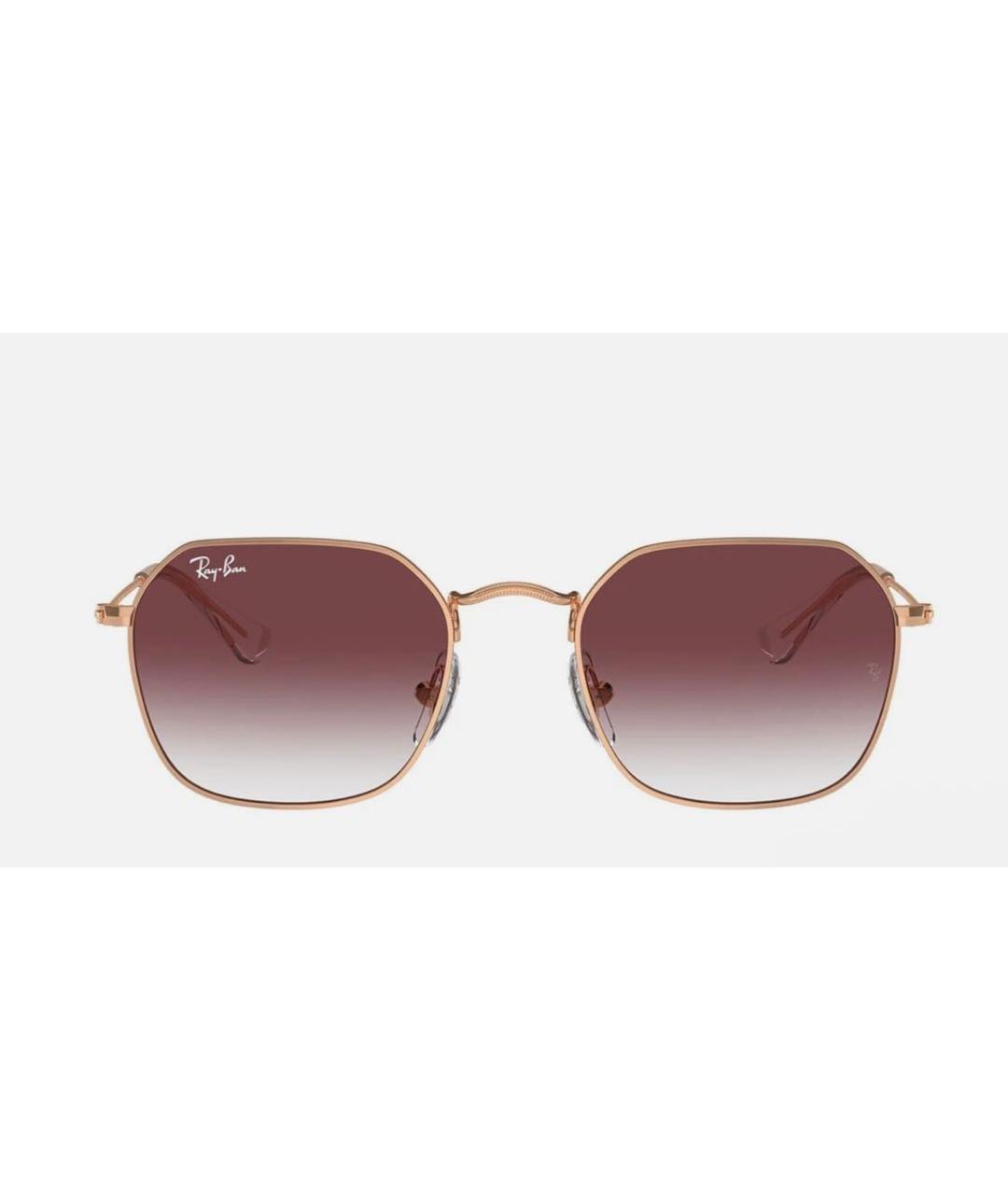 RAY BAN Коричневые металлические солнцезащитные очки, фото 9