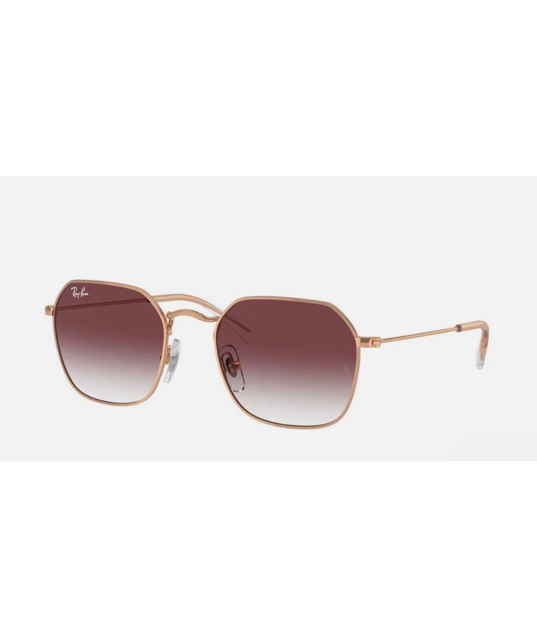 RAY BAN Коричневые металлические солнцезащитные очки, фото 2