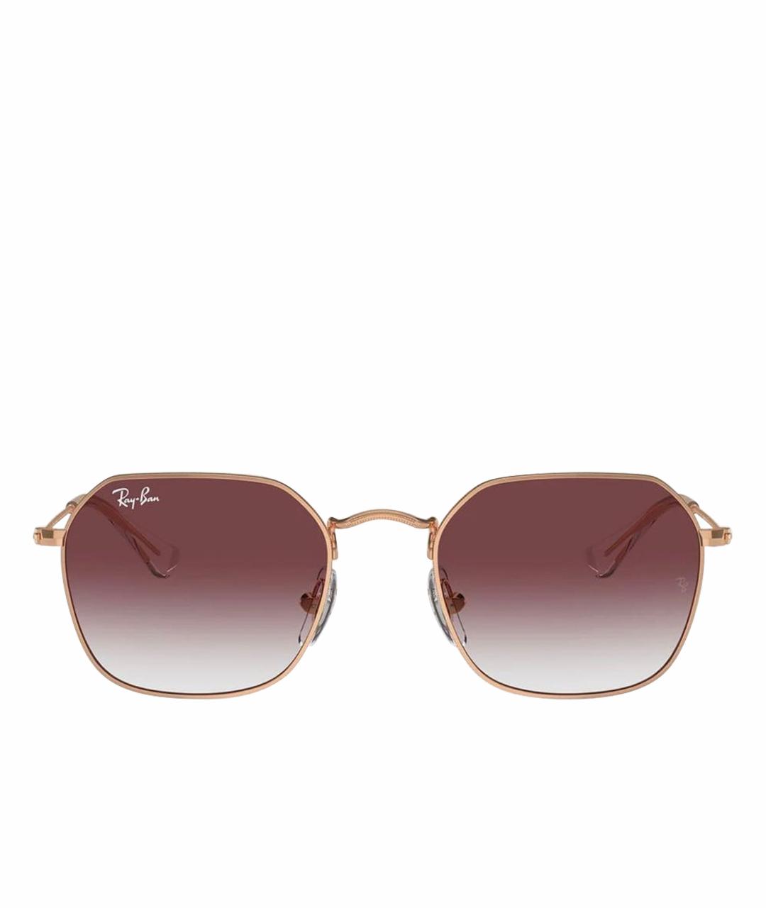 RAY BAN Коричневые металлические солнцезащитные очки, фото 1