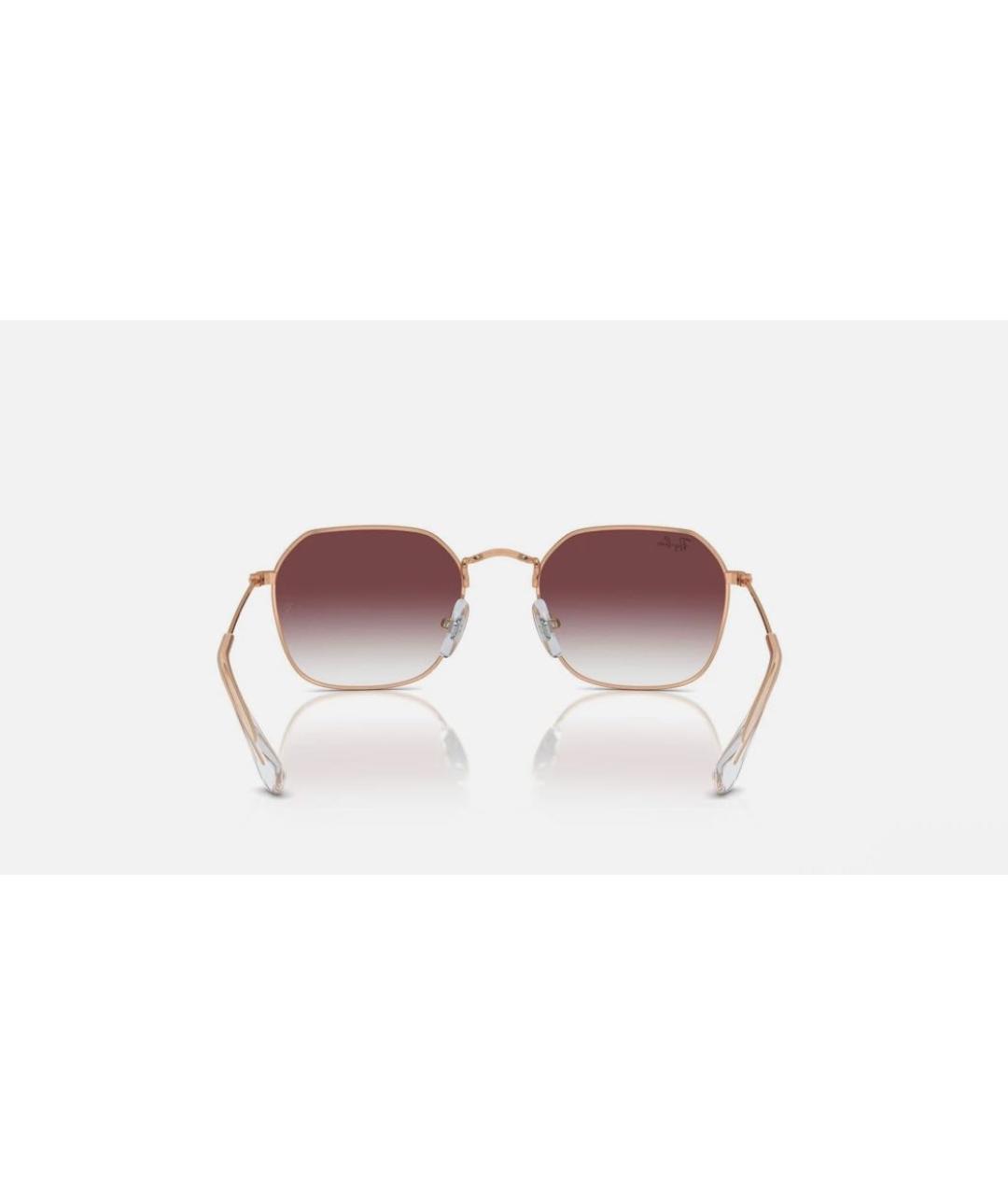 RAY BAN Коричневые металлические солнцезащитные очки, фото 7