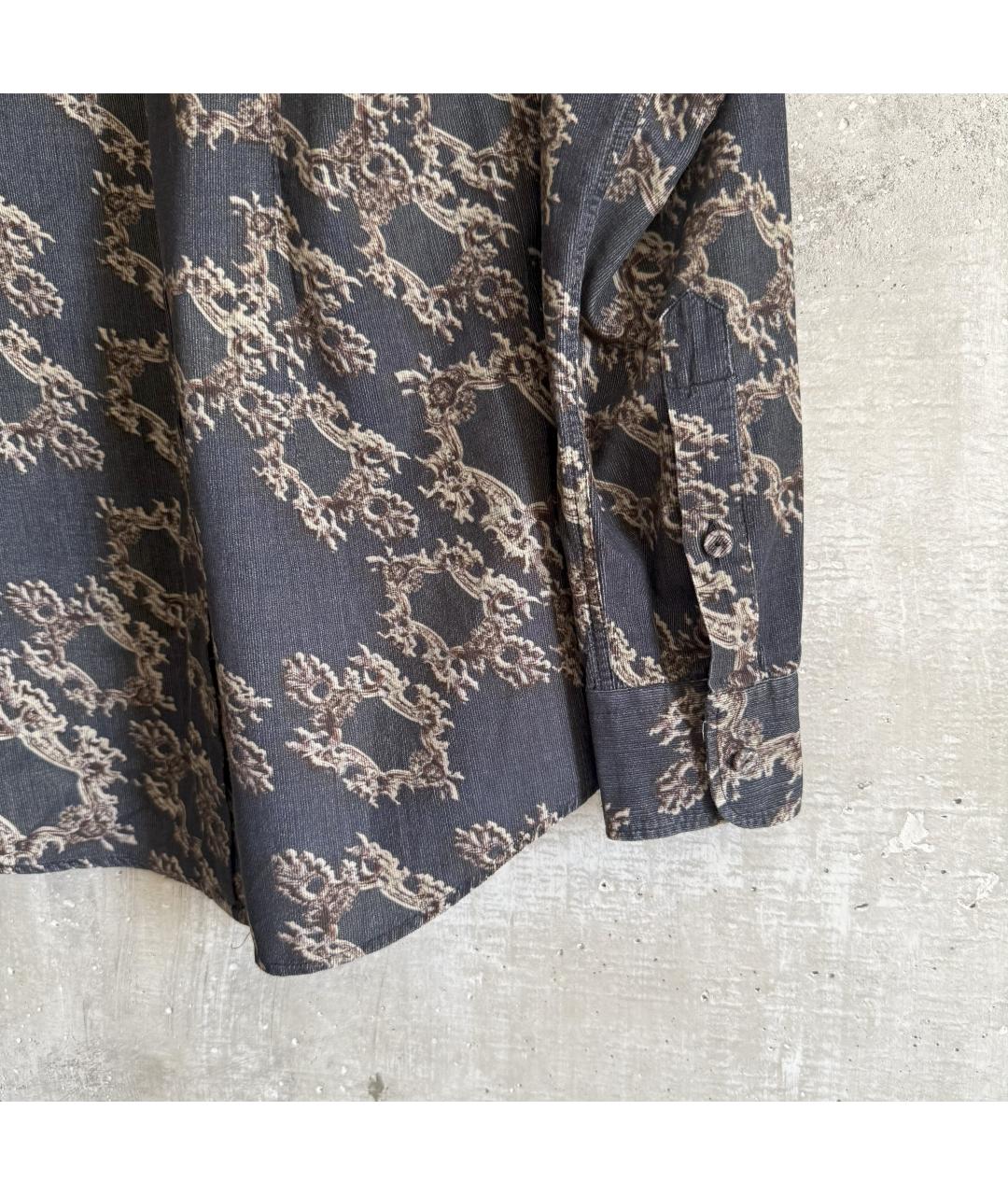 DOLCE&GABBANA Антрацитовая хлопковая кэжуал рубашка, фото 3