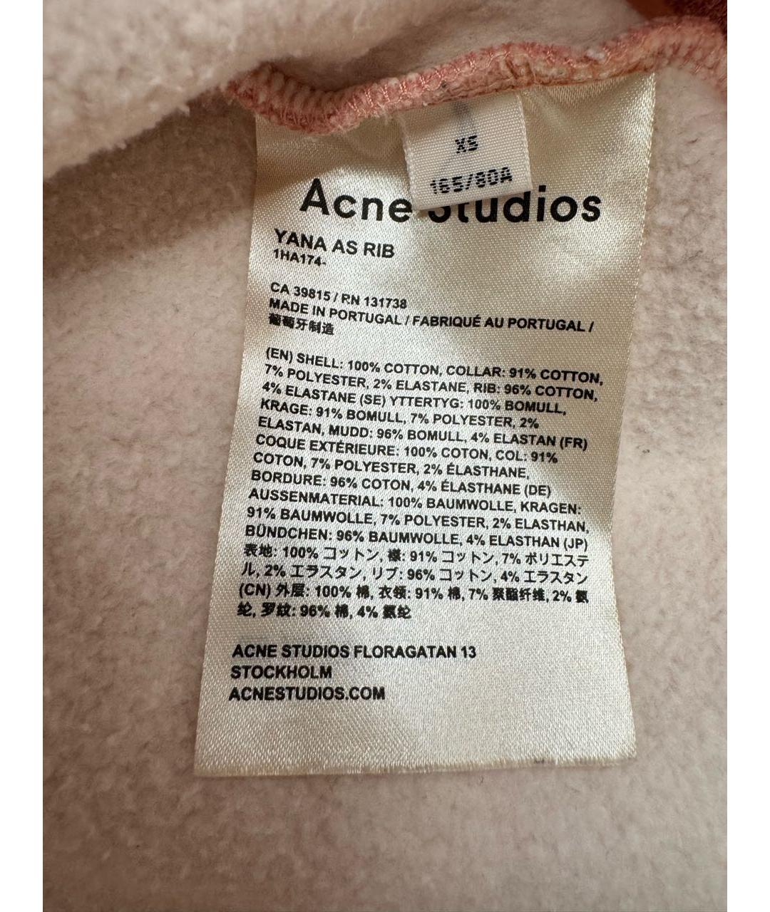 ACNE STUDIOS Коралловый хлопковый джемпер / свитер, фото 4