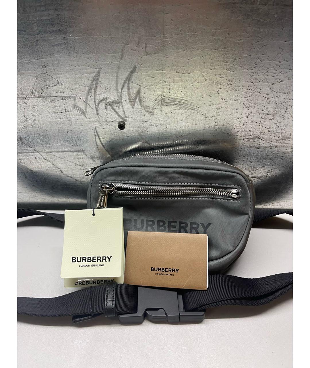 BURBERRY Серая поясная сумка, фото 5