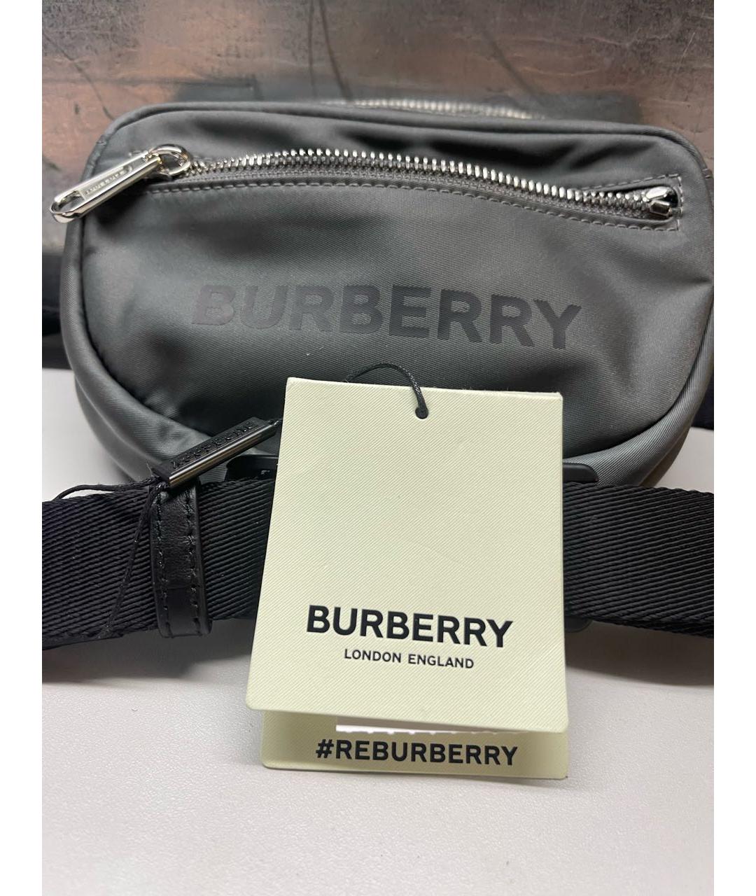 BURBERRY Серая поясная сумка, фото 3