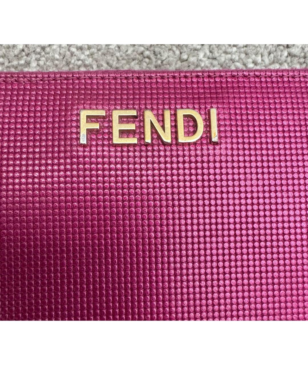 FENDI Фуксия кожаный кошелек, фото 2