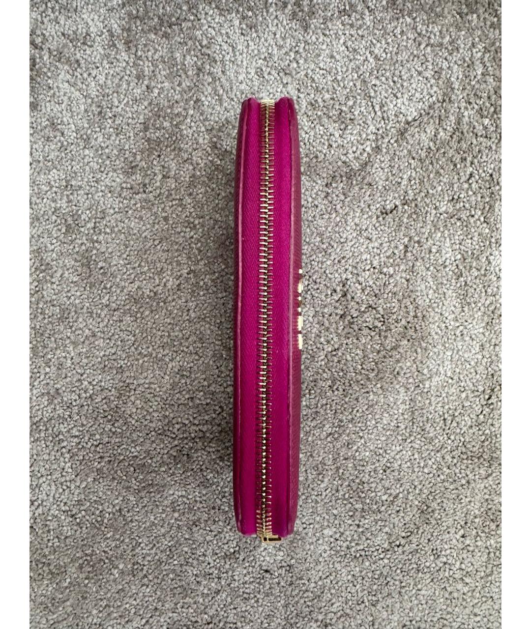 FENDI Фуксия кожаный кошелек, фото 6