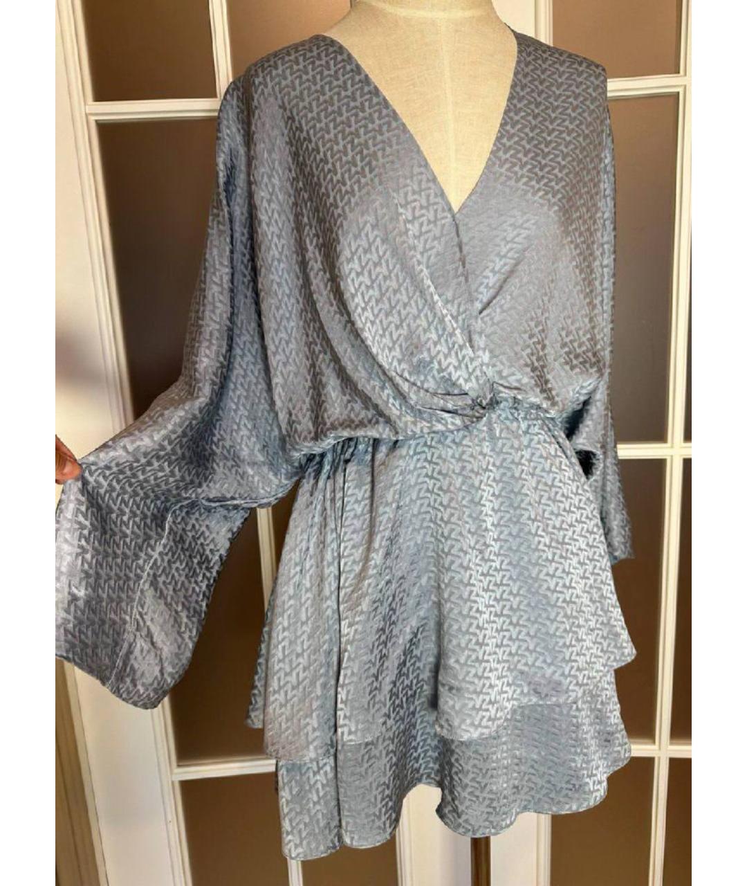 ZADIG & VOLTAIRE Серое шелковое коктейльное платье, фото 5