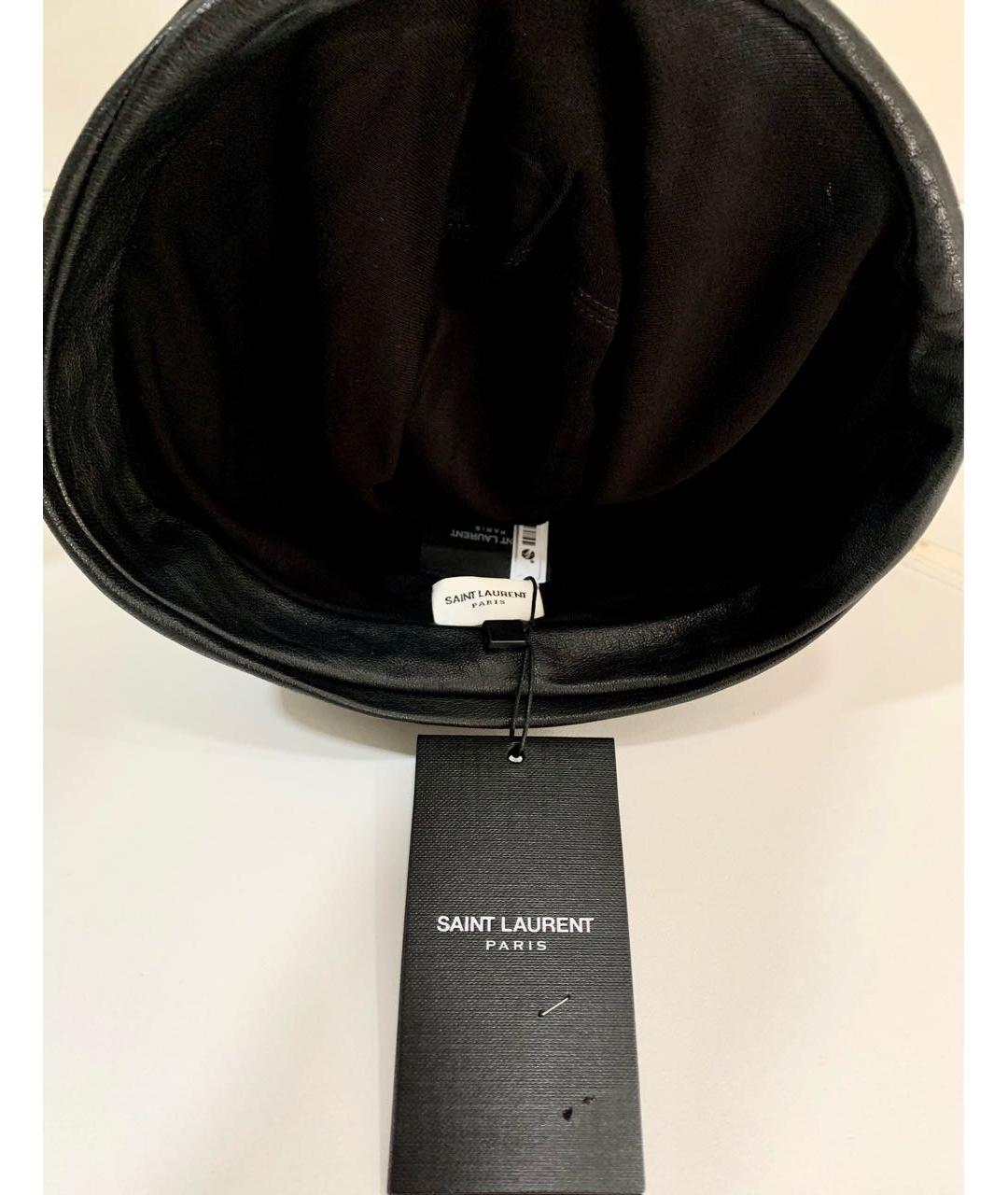 YVES SAINT LAURENT BEAUTY Черная кожаная шляпа, фото 4