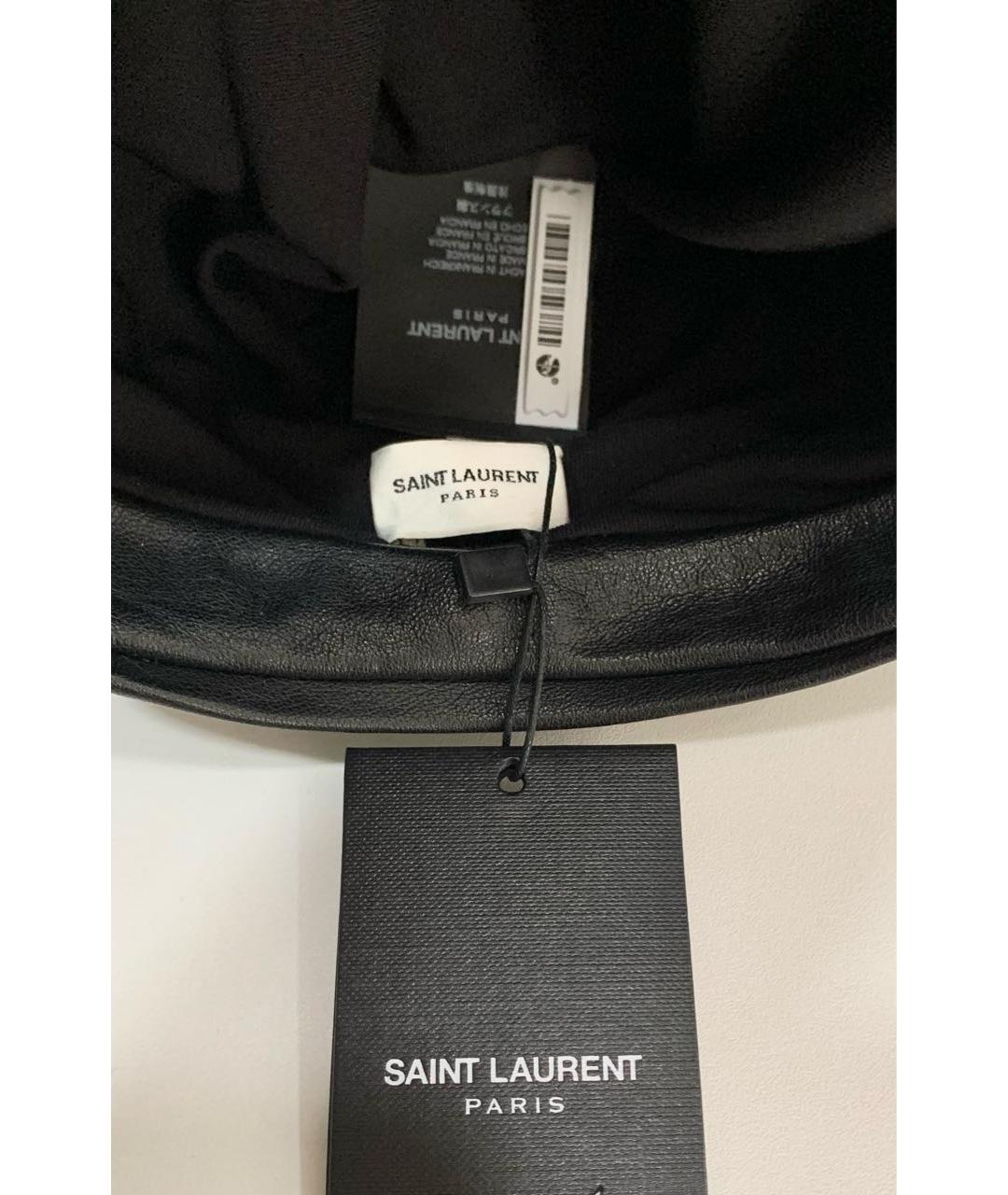 YVES SAINT LAURENT BEAUTY Черная кожаная шляпа, фото 5