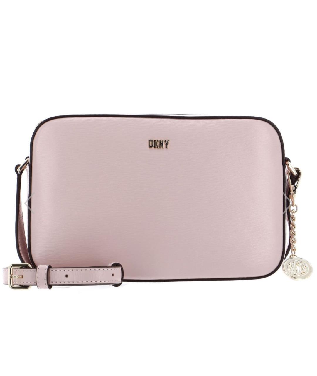 DKNY Розовая кожаная сумка через плечо, фото 1