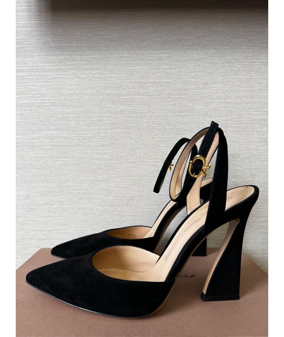 GIANVITO ROSSI Черные замшевые туфли, фото 8