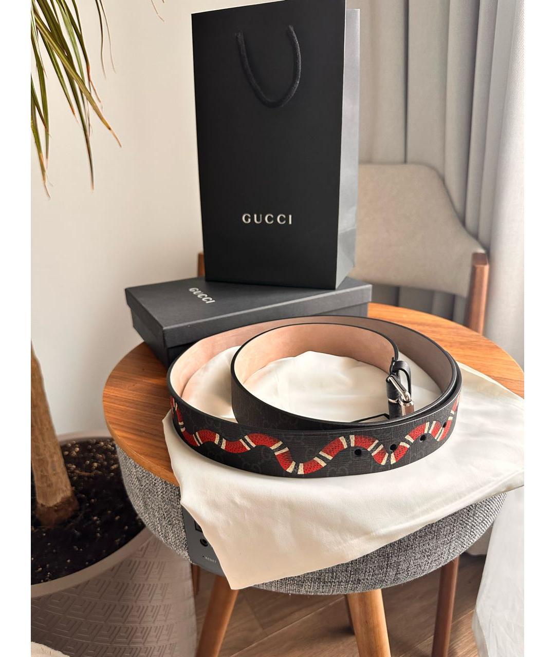 GUCCI Черный ремень, фото 4