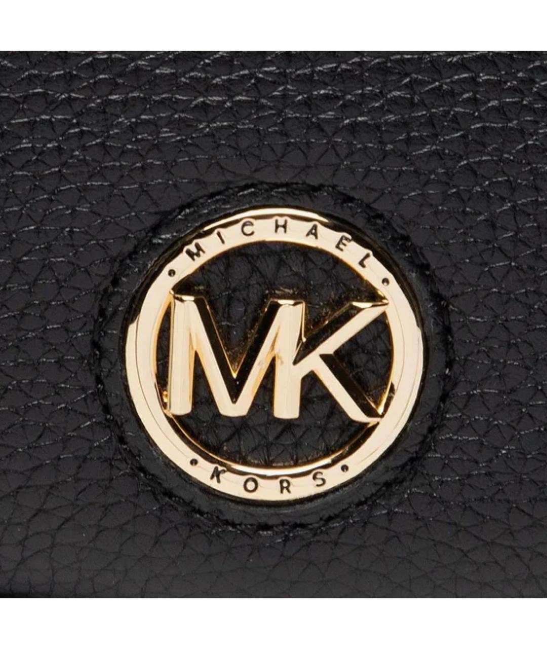MICHAEL KORS Черная кожаная сумка через плечо, фото 4