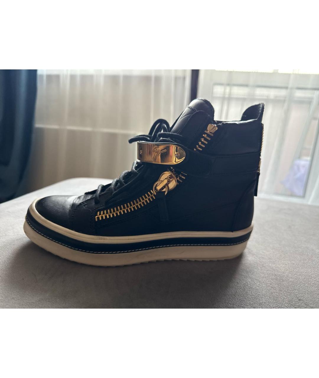 GIUSEPPE ZANOTTI DESIGN Черные кожаные ботинки, фото 2