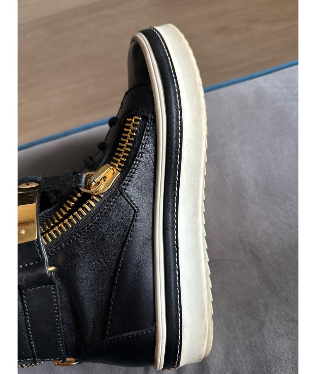 GIUSEPPE ZANOTTI DESIGN Черные кожаные ботинки, фото 7