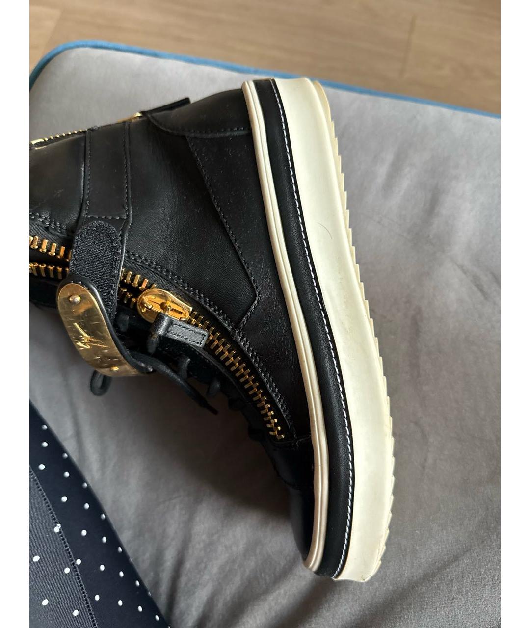 GIUSEPPE ZANOTTI DESIGN Черные кожаные ботинки, фото 8