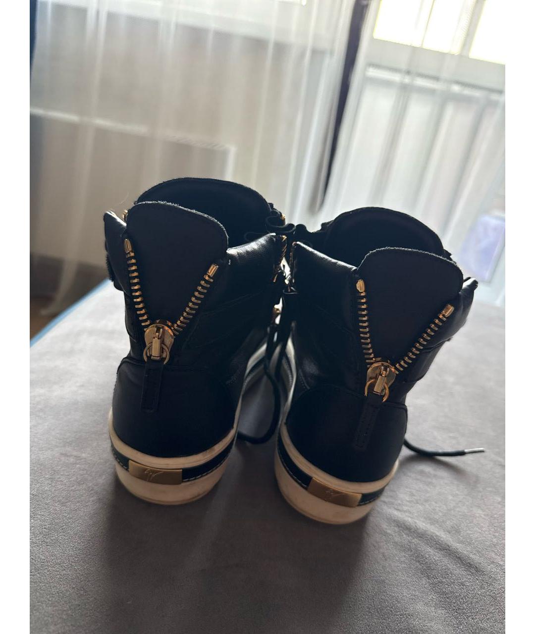 GIUSEPPE ZANOTTI DESIGN Черные кожаные ботинки, фото 5