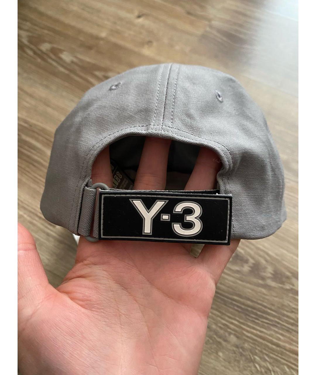 Y-3 Серая хлопковая кепка/бейсболка, фото 3