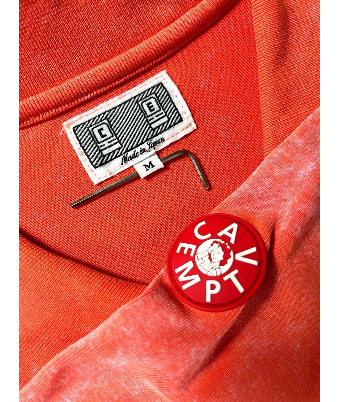 CAV EMPT Оранжевое хлопковое поло с длинным рукавом, фото 3