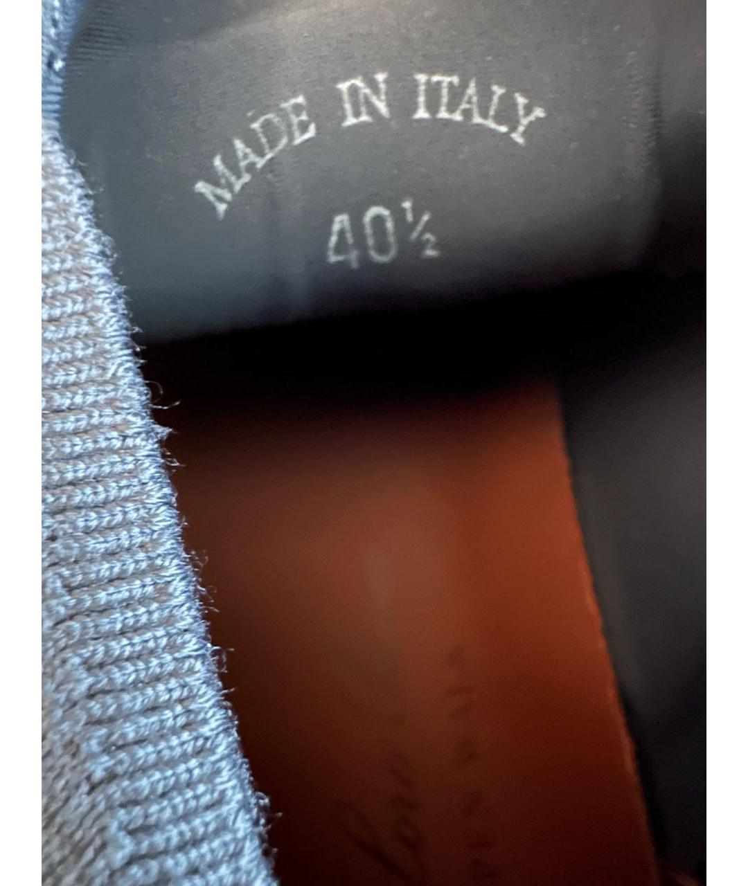 LORO PIANA Антрацитовые текстильные лоферы, фото 7