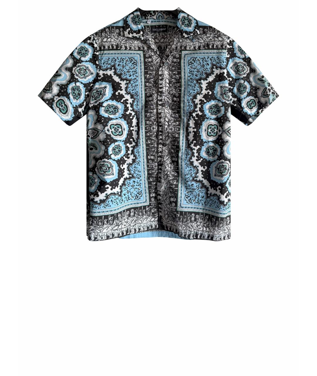DOLCE&GABBANA Голубая хлопковая кэжуал рубашка, фото 1