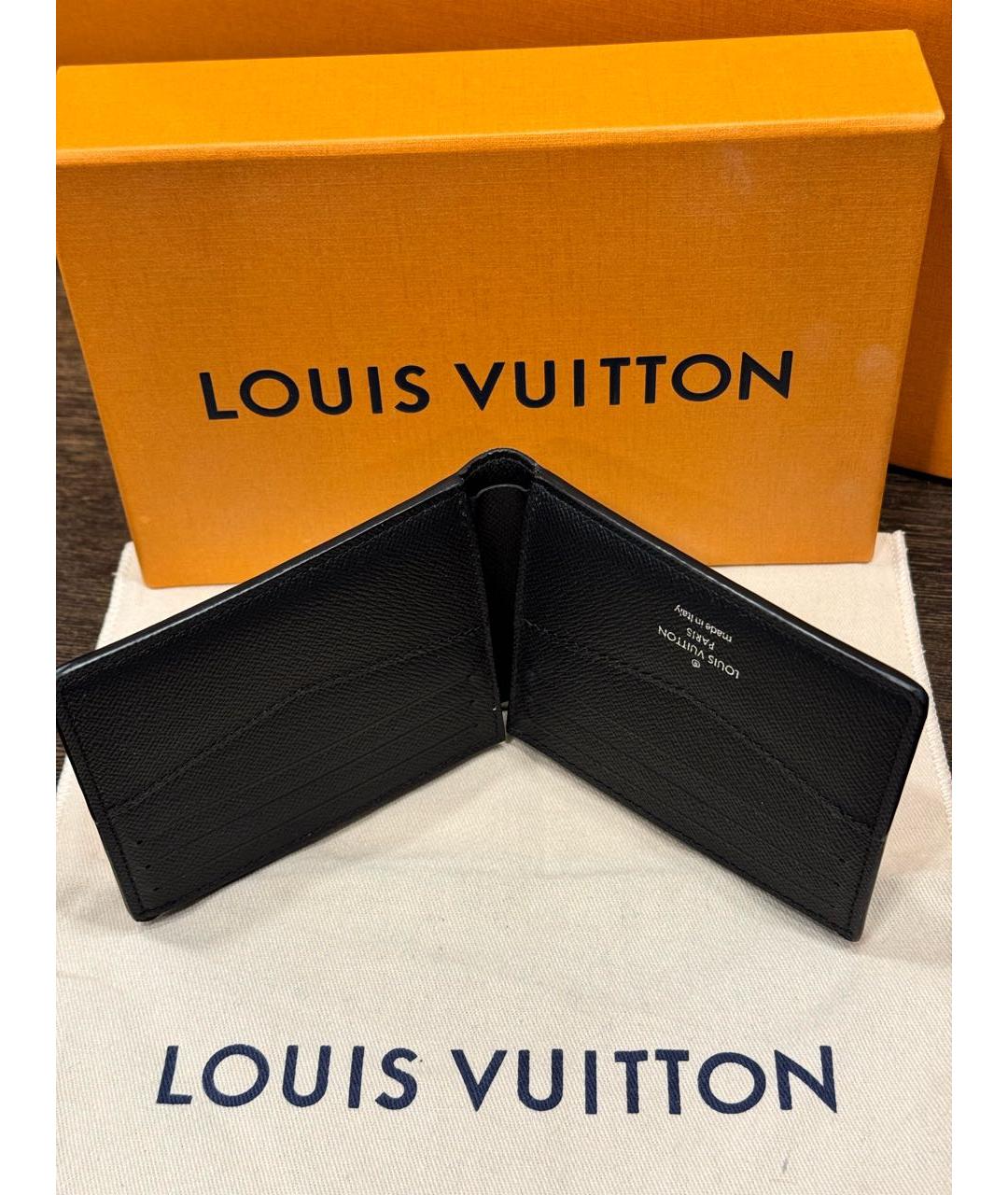 LOUIS VUITTON Антрацитовый кошелек, фото 4