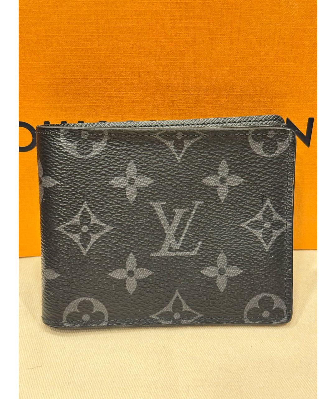 LOUIS VUITTON Антрацитовый кошелек, фото 6